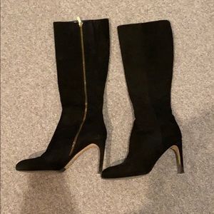 LK Bennet (London) Black Suede Knee High Boots